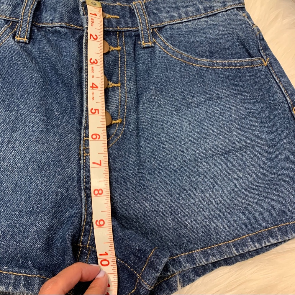 Forever 21 High Waisted Button Front Denim Shorts - Picture 4 of 14